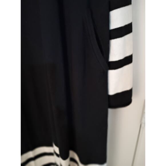 Women's Parrish LA Black & White Cardigan Sweater Size M/L - Picture 3 of 6